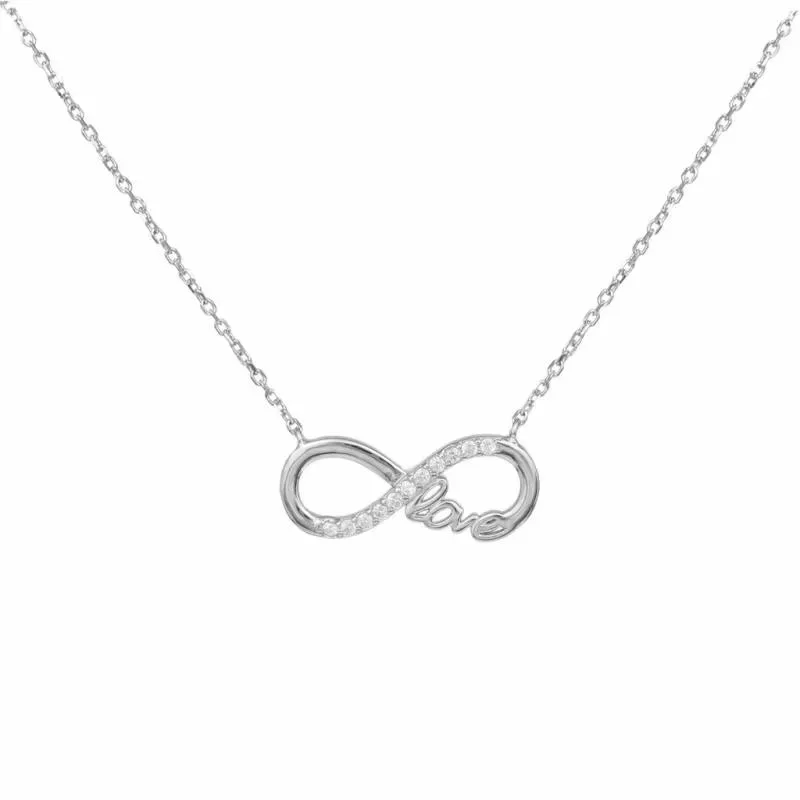 Γυναικείο ασημένιο κολιέ 925 infinity love 047832 047832 Ασήμι