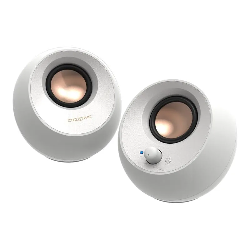 Creative Pebble V3 2.0 Bluetooth Computer Speakers — White (51MF1700AA002)