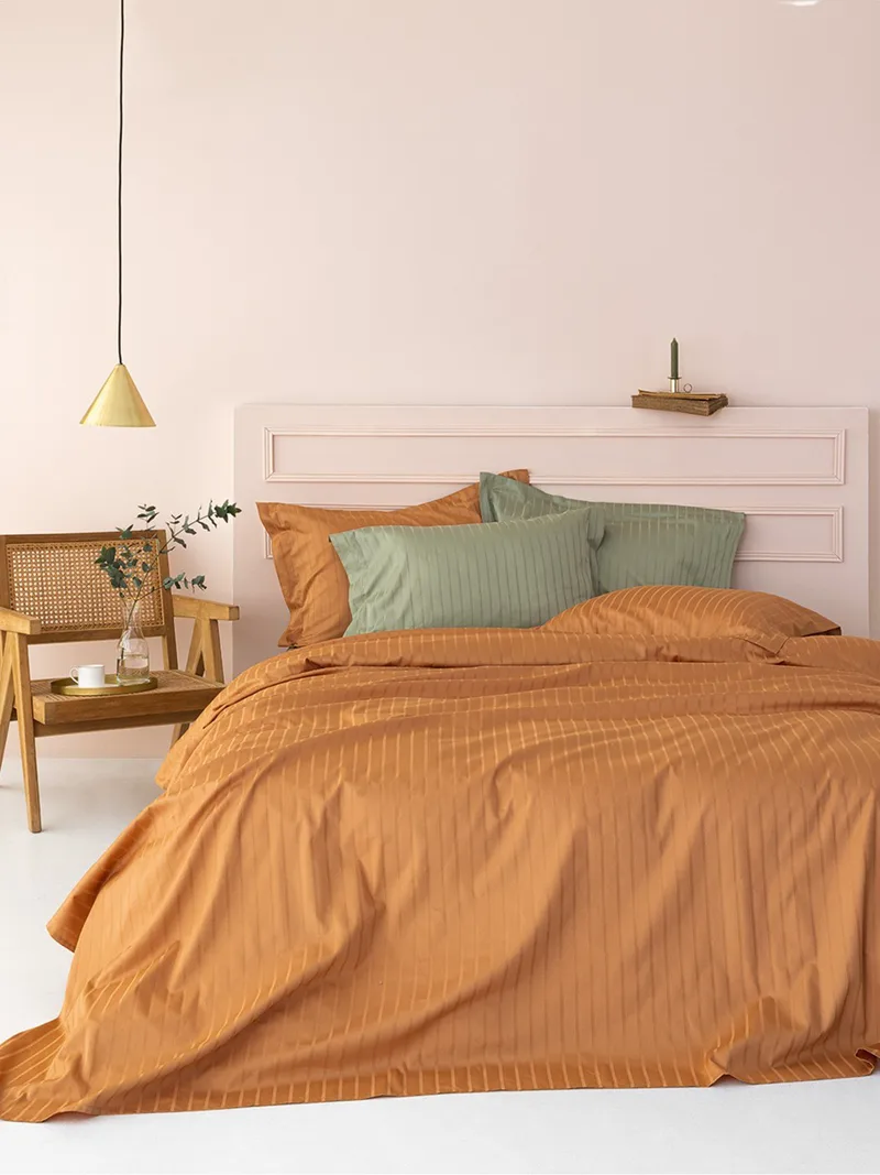 Σεντόνι Υπέρδιπλο Palamaiki Sateen Riga Caramel 240x270