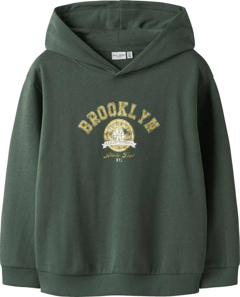 HOODIE NAME IT NKMVELTEN RLX 13246363 ΣΚΟΥΡΟ ΠΡΑΣΙΝΟ (158-164CM)-(13-14 ΕΤΩΝ)