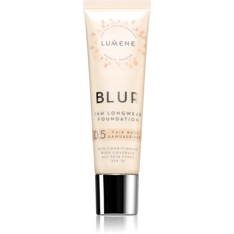 Lumene Blur 16h Longwear μακράς διαρκείας μεικ απ SPF 15 απόχρωση 0,5 Fair Nude (Neutral) 30 ml
