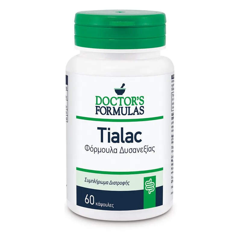 Doctor's Formulas Tialac Φόρμουλα Αντιμετώπισης Προβλημάτων για Άτομα με Δυσανεξία στην Λακτόζη 60caps