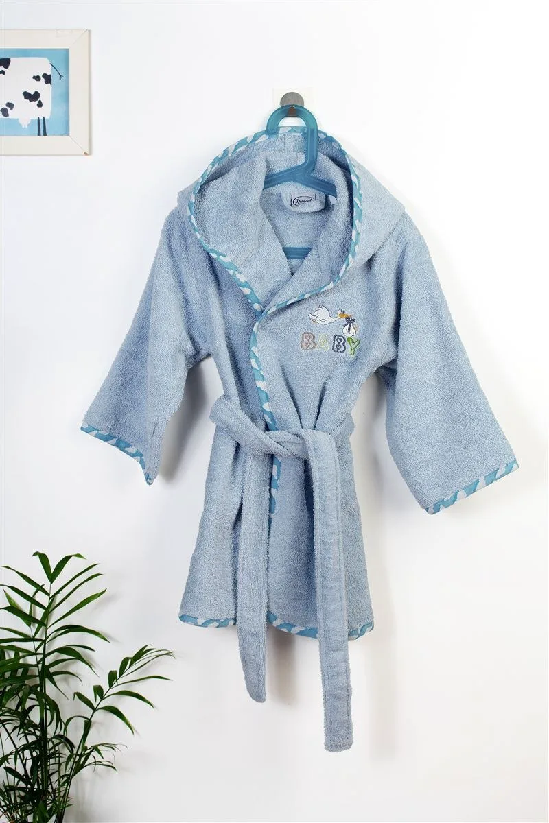 Μπουρνούζι Με Κέντημα Dimcol Stork 191 Size: 04 Sky Blue