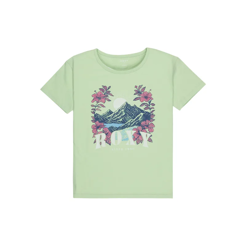 Roxy T-Shirt Lily Vintage ERGZT04140 Πράσινο Regular Fit
