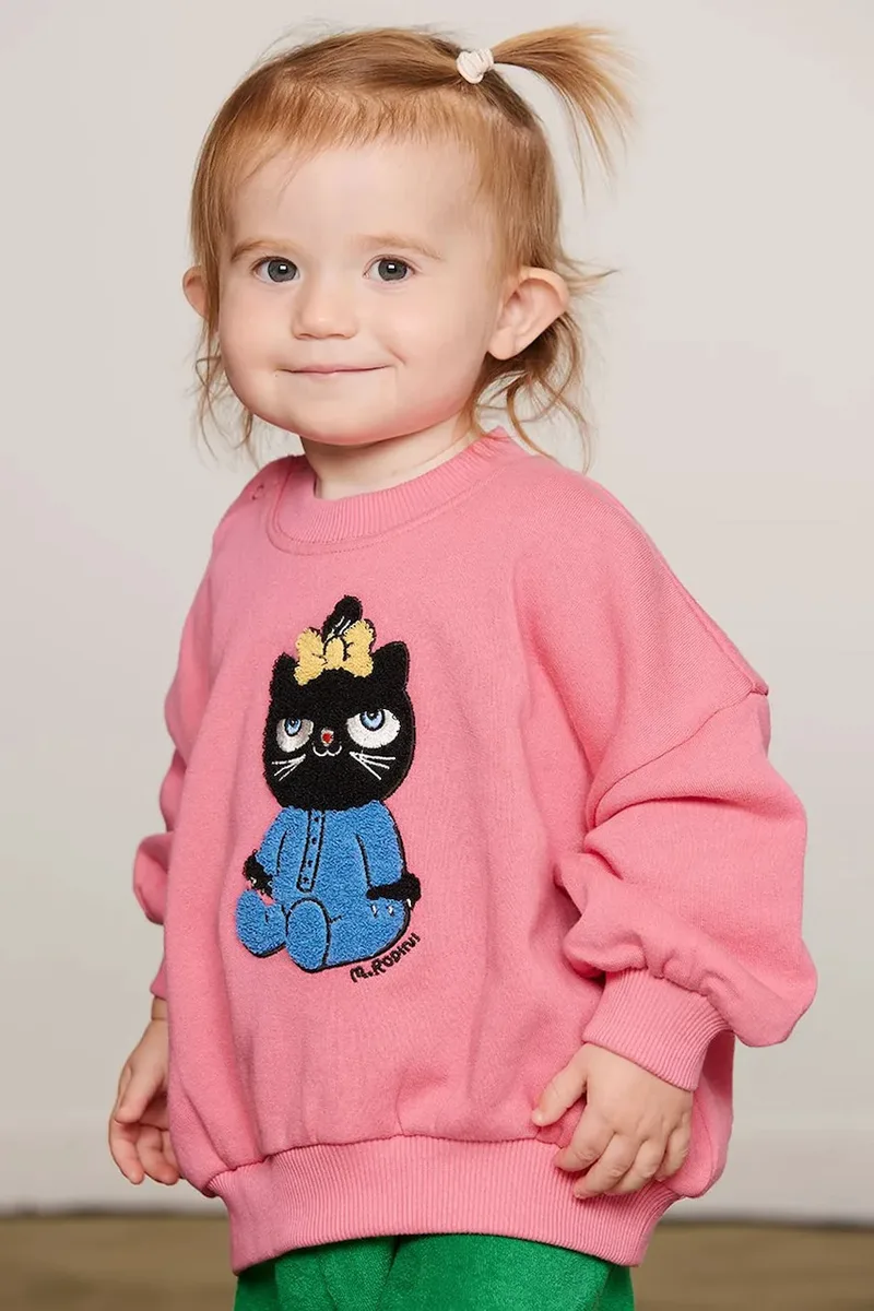 Mini Rodini μπλούζα παιδική βαμβακερή Cat