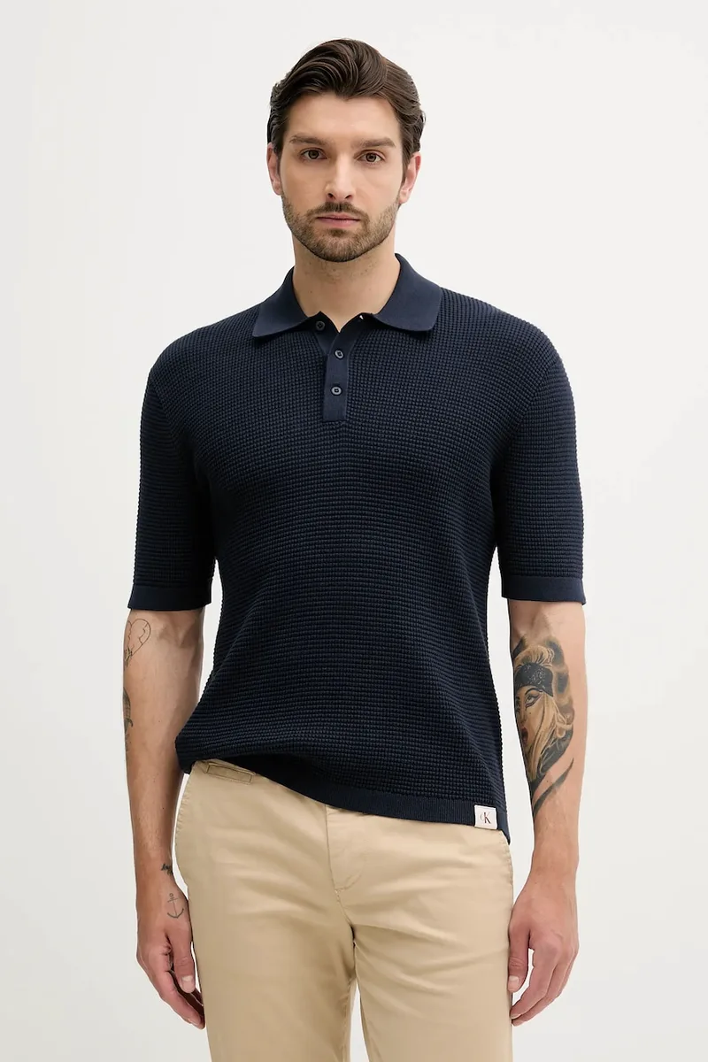 Βαμβακερό μπλουζάκι πόλο Calvin Klein Jeans