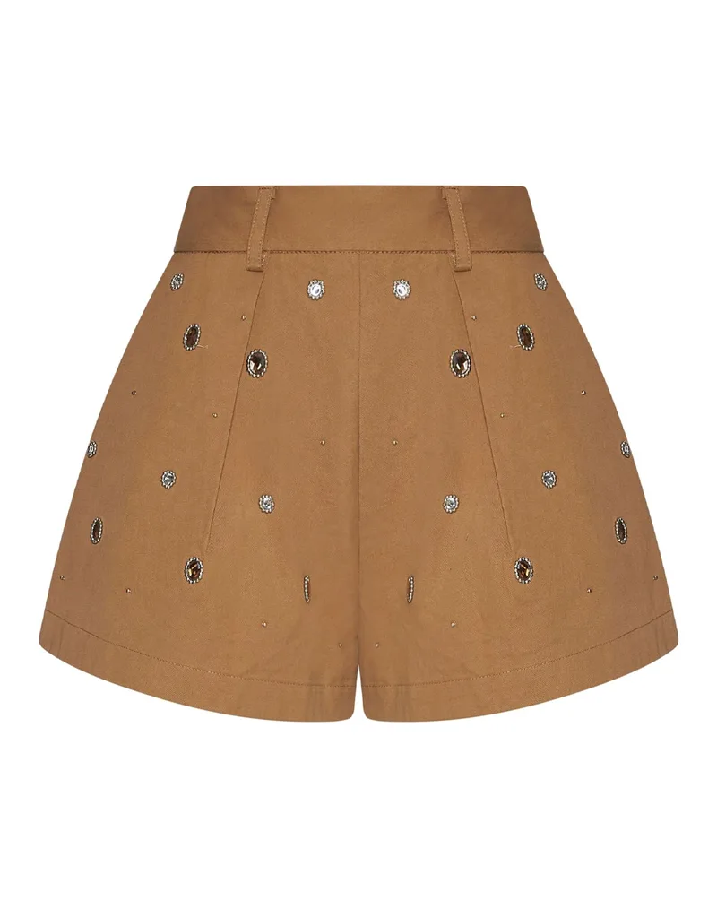 SILVIAN HEACH SHORTS MANGIR GPP26521SH-BEIGE CORNSTALK Camel