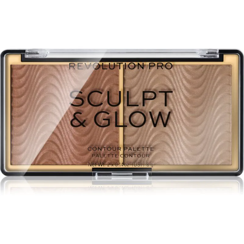 Revolution PRO Sculpt And Glow παλέτα περιγράμματος και λαμπερότητας απόχρωση Light-Medium 8 γρ