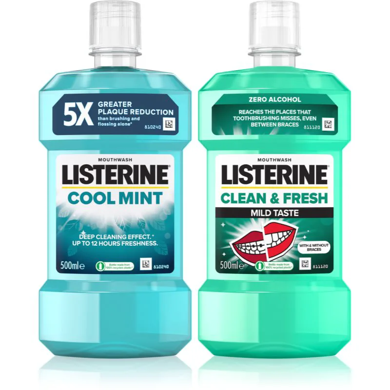 Listerine Duopack στοματικό διάλυμα επωφελής συσκευασία