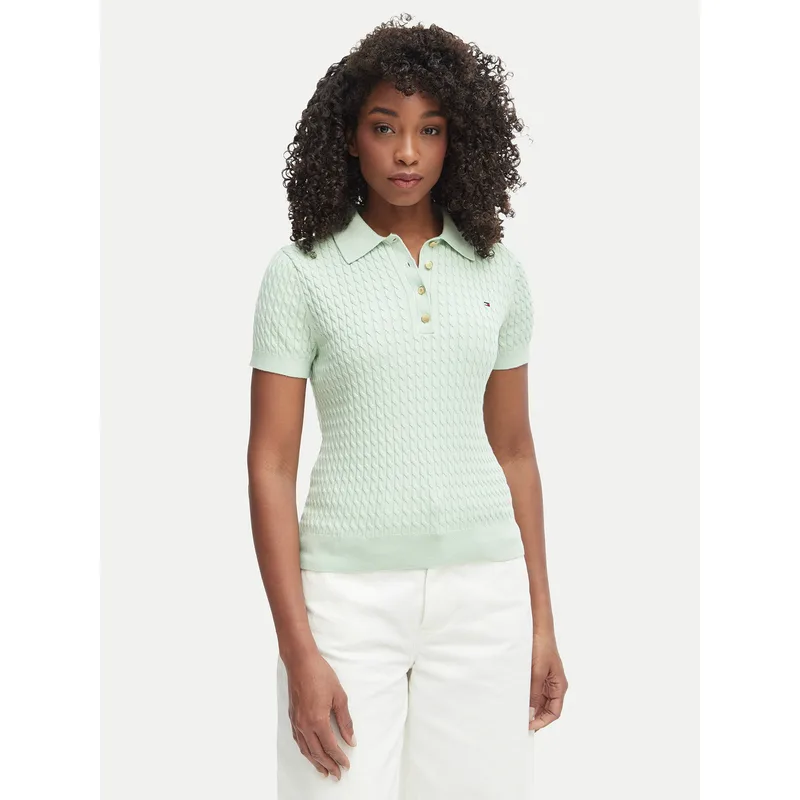 Tommy Hilfiger Polo WW0WW41474 Πράσινο Regular Fit