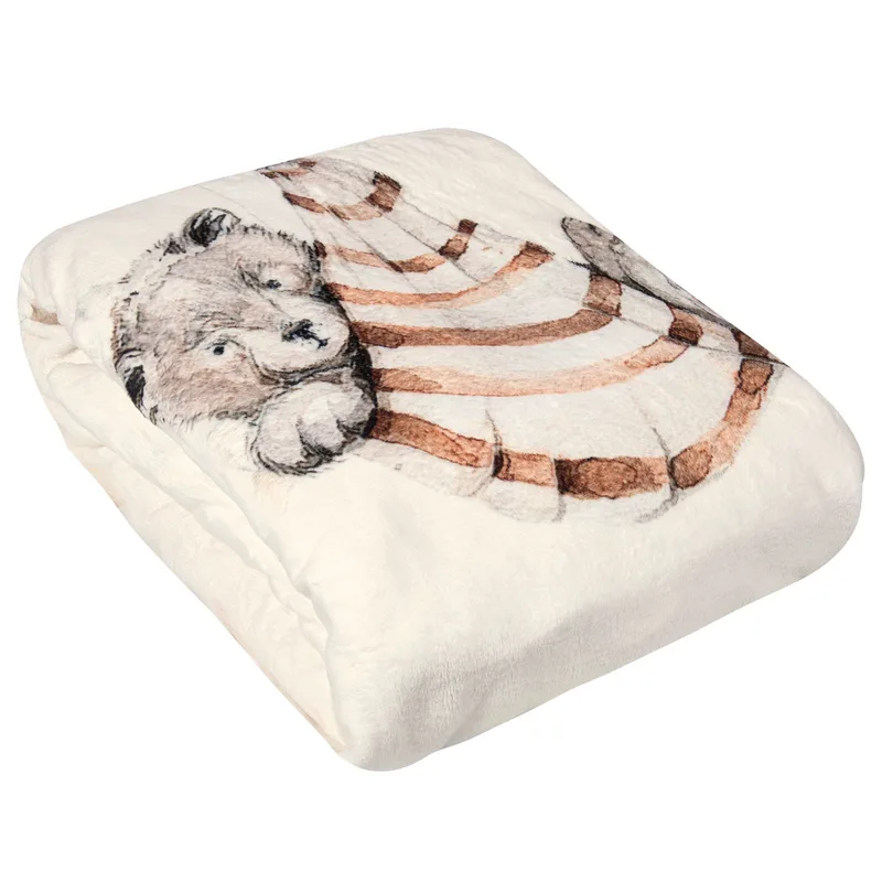 Κουβέρτα Fleece Αγκαλιάς Greenwich Polo Club 8850 Cream-Taupe-Teracotta 80x110