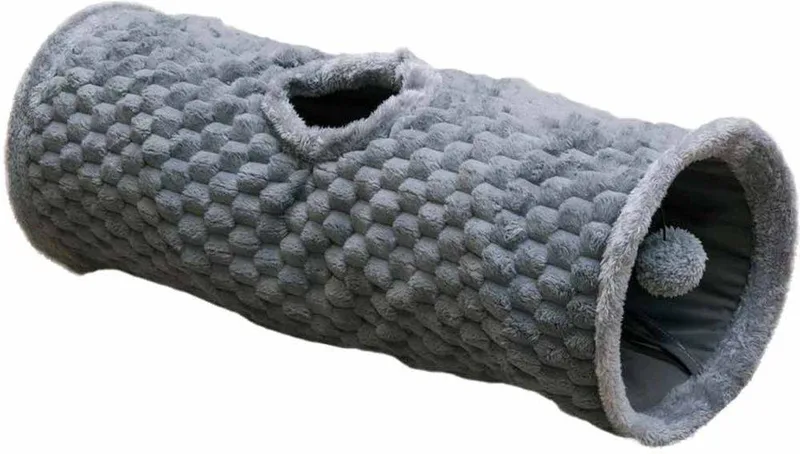 ΠΑΙΧΝΙΔΙ ΤΟΥΝΕΛ NOBBY PLUSH TUNNEL DIAMOND GREY (27X90CM)
