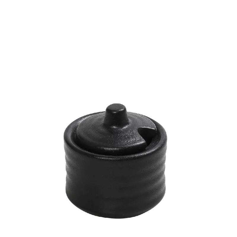 Ντιπ Με Καπάκι Stoneware Μαύρο Mianmar ESPIEL 100ml GMT205K5 (Σετ 5 Τεμάχια) (Χρώμα: Μαύρο, Υλικό: Stoneware) - ESPIEL - GMT205K5
