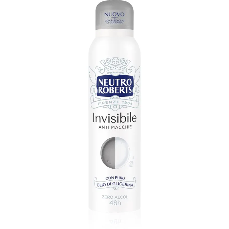 Neutro Roberts Invisible Anti Macchie δροσιστικό αποσμητικό σε σπρέι με 48 - ώρη προστασία 150 ml