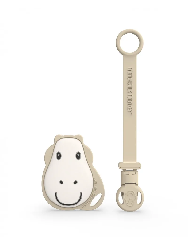 Matchstick Monkey Μασητικό Soother Clip & Flat Giraffe Theether Μπεζ
