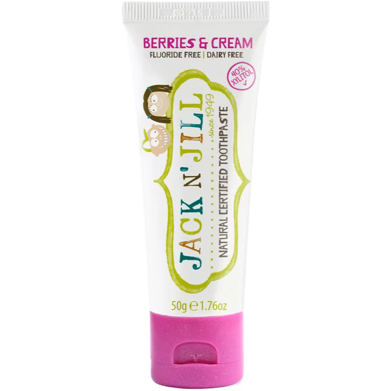Jack N’ Jill Toothpaste φυσική οδοντόπαστα για τα παιδιά γεύση Berries & Cream 50 γρ
