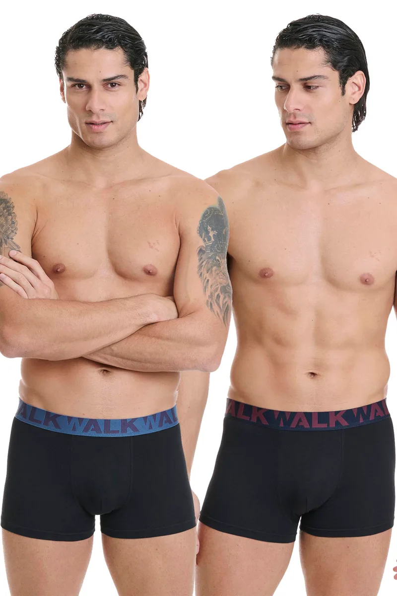 Walk ανδρικά μποξεράκια Stretch Cotton (Συσκ. 2τμχ.)-W1755-1-0202a