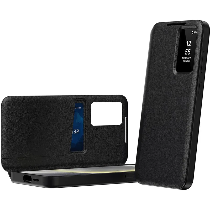Θήκη Samsung Galaxy S25 Techsuit SmartView Series Flip με Ενεργό Πορτάκι - Black (5949419302990)