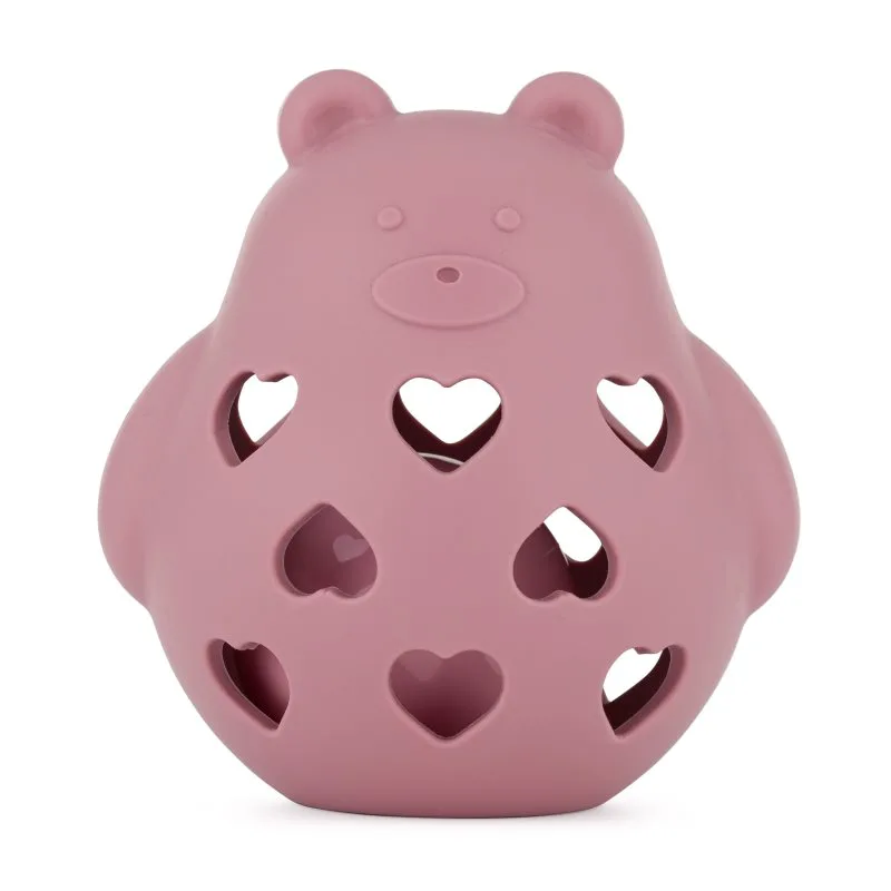Petite&Mars Bear Basil 0m+ κουδουνίστρα Dusty Rose 1 τμχ