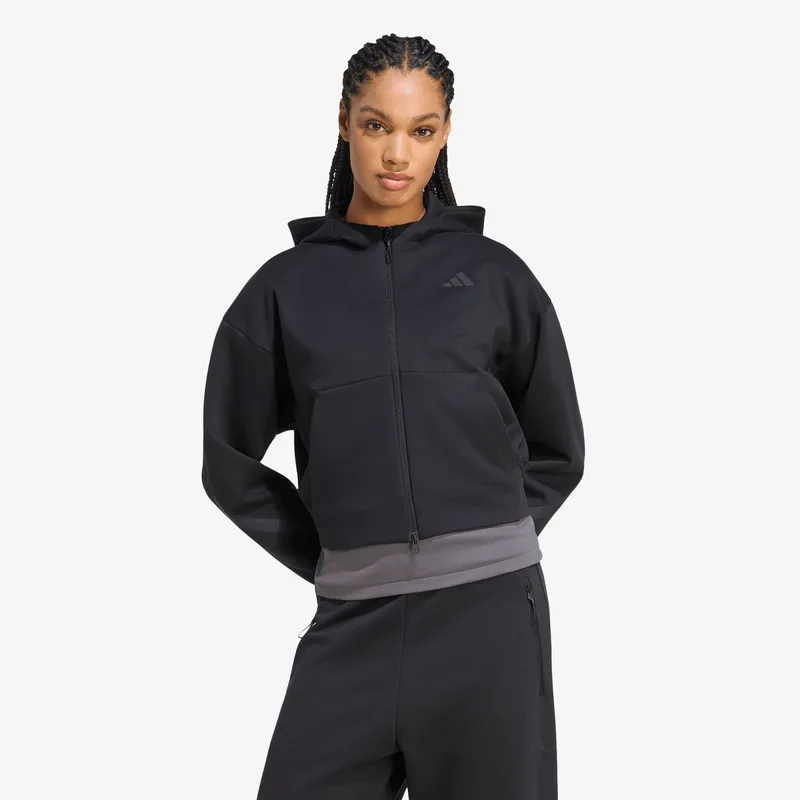 Φούτερ adidas Z.N.E. Cropped Full Zip Sweatshirt Black M