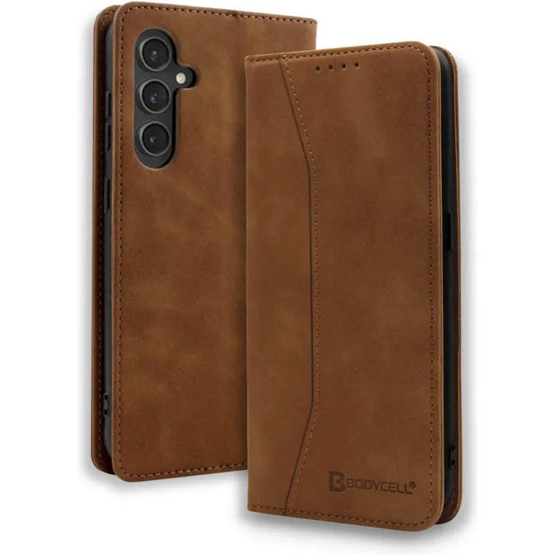 Θήκη Samsung Galaxy S26 Plus Bodycell Book Case Πορτοφόλι - Brown (5206015086069)