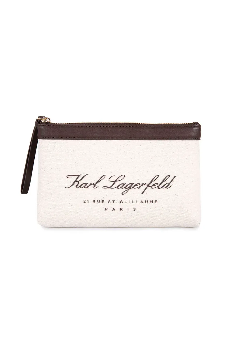 Karl Lagerfeld γυναικείο mini bag "Hotel Karl" - B1W46082 Εκρού