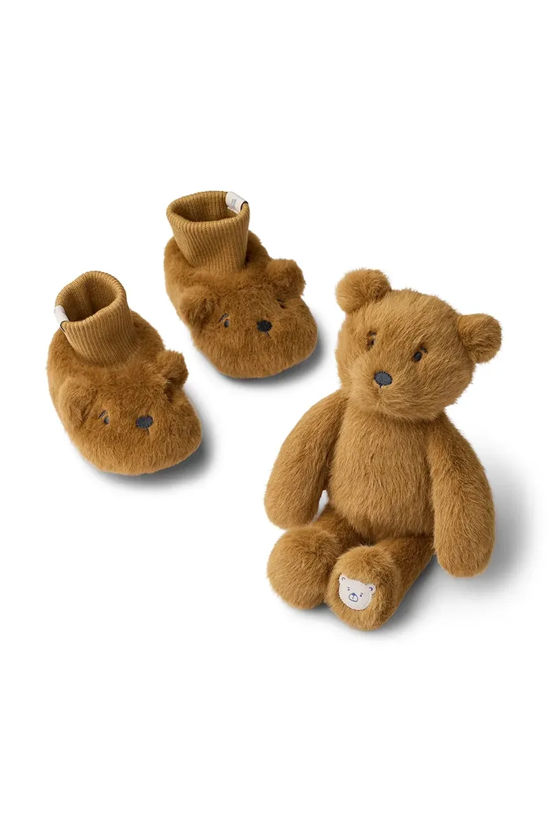 Βρεφικά παπούτσια Liewood Basim Bear Baby Plush Gift Set