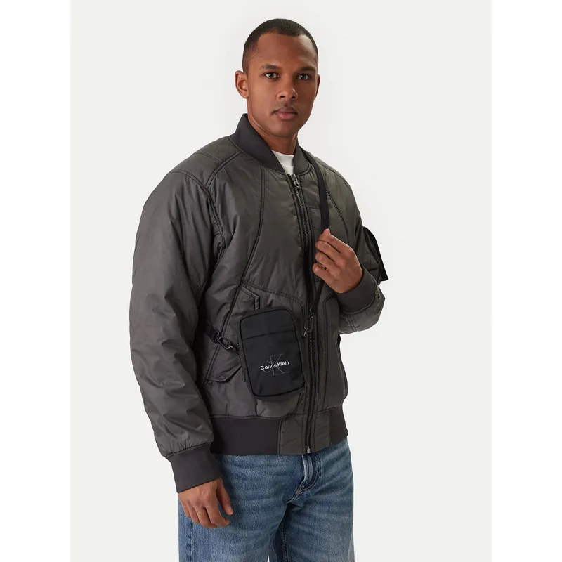 Τσαντάκι Calvin Klein Bold Logo Nylon Slim Reporter LV04D3231G Μαύρο
