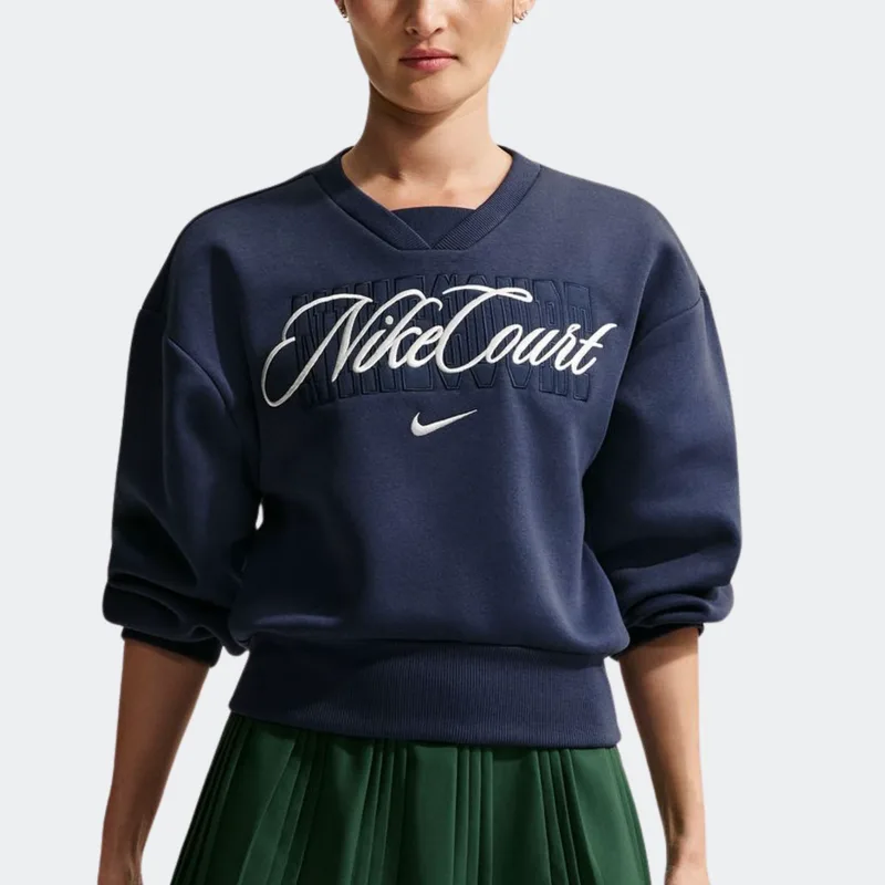 NikeCourt Court Collection Women's French Terry Crew-Neck Tennis Top
