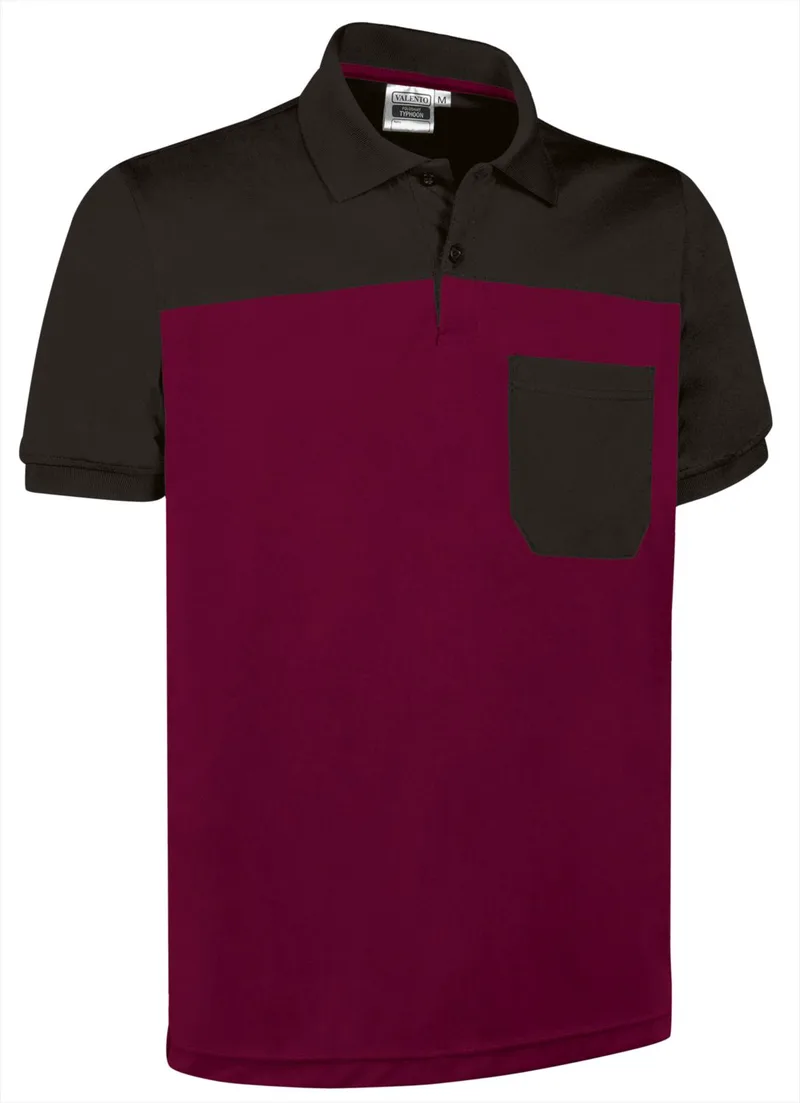 Κοντομάνικο Polo Shirt TYPHOON Valento POVATYPTN Mahogany Garnet-Black
