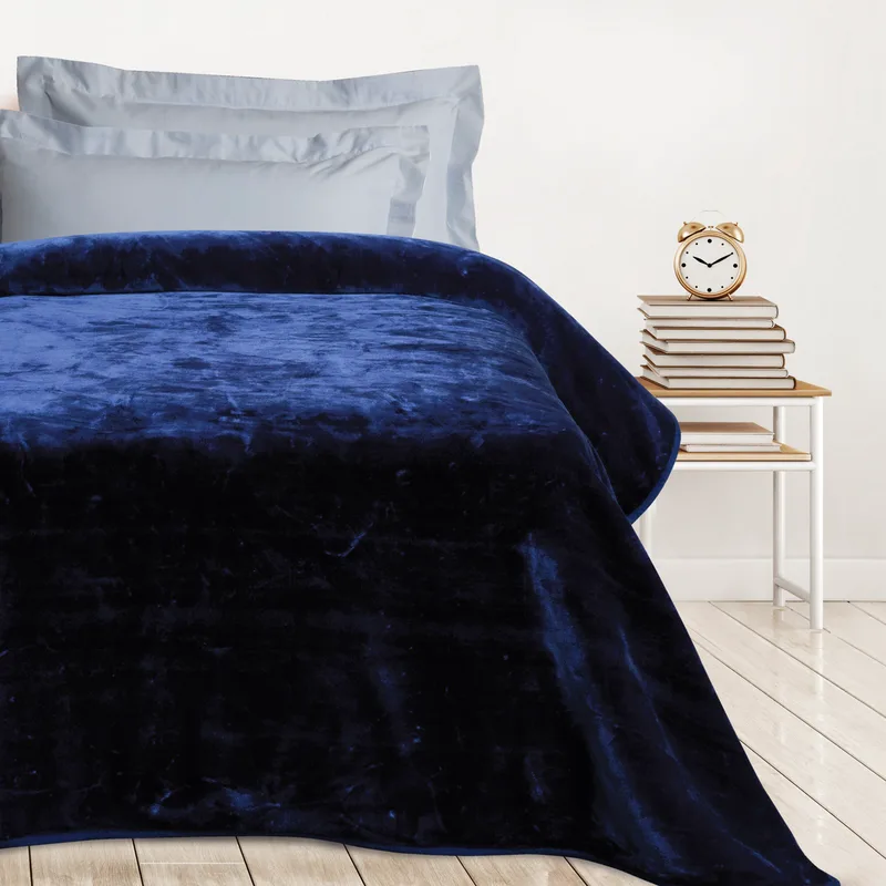 Παιδική Κουβέρτα Βελουτέ Μονή Das Kids 0292 Blue 160x220