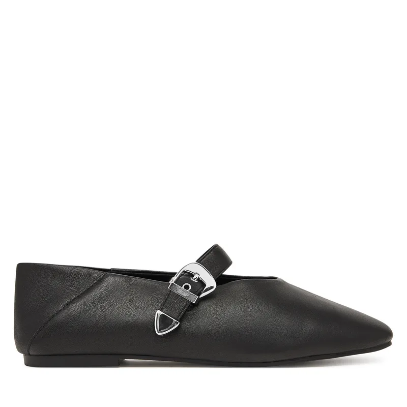 Μπαλαρίνες Tommy Jeans Tjw Ballerina Nappa Leather EN0EN03043 Μαύρο