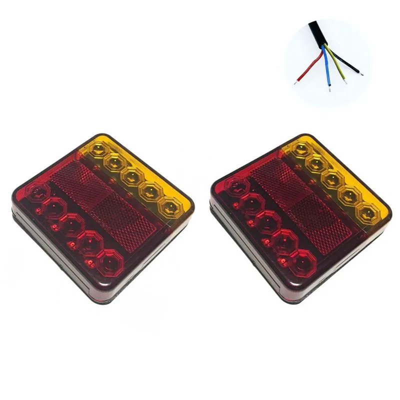 Factory Σετ Φώτα Τρέιλερ LED Αδιάβροχα με Βίδες 12V 10SMD 2τμχ