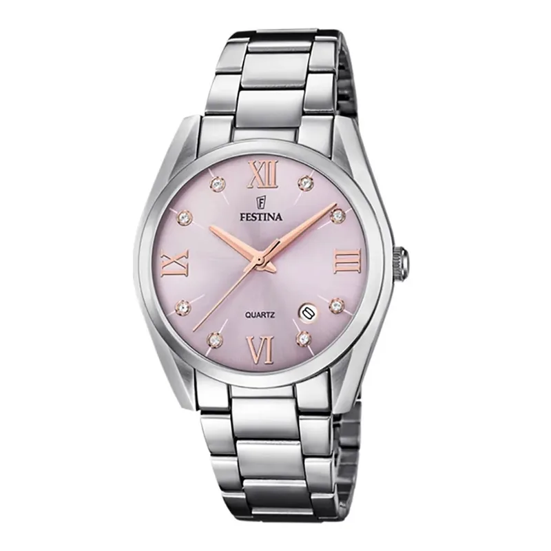 FESTINA Boyfriend Crystals Silver Stainless Steel Bracelet F16790/D
