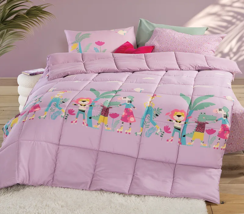 Παιδικό Πάπλωμα Μονό Nef-Nef Roller Friends Lilac 160x220