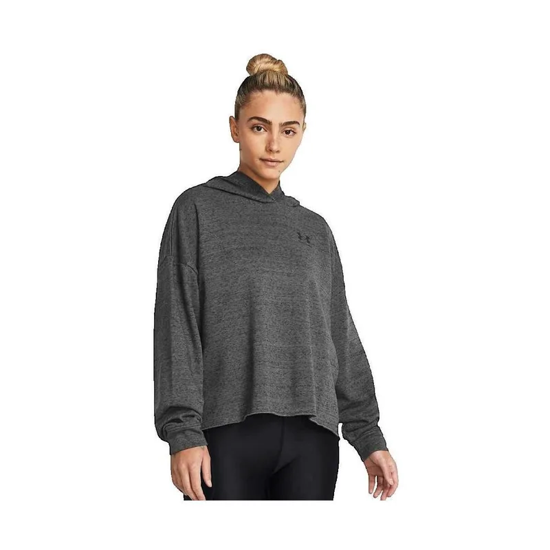 T-shirt με κουκούλα Under Armour Sweat Under Armour Rival Terry gris
