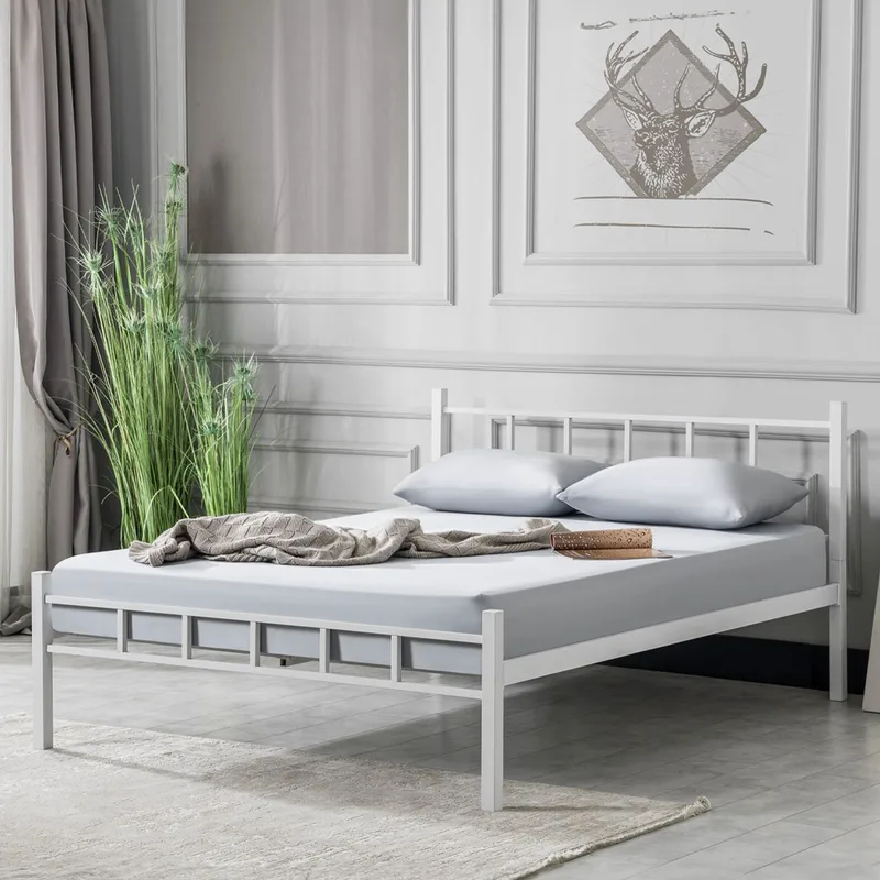 Σκελετός Διπλού Κρεβατιού K90 - White (160 X 200) 319Hbv1201 (160x95x200 cm)