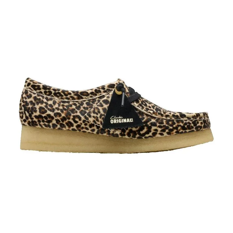 Xαμηλά Sneakers Clarks Chaussures Wallabee motif léopard en daim