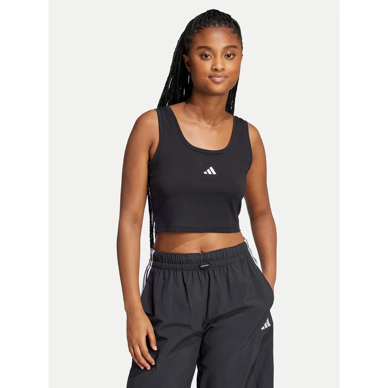adidas Τοπ Essentials Small Logo JE1321 Μαύρο Slim Fit
