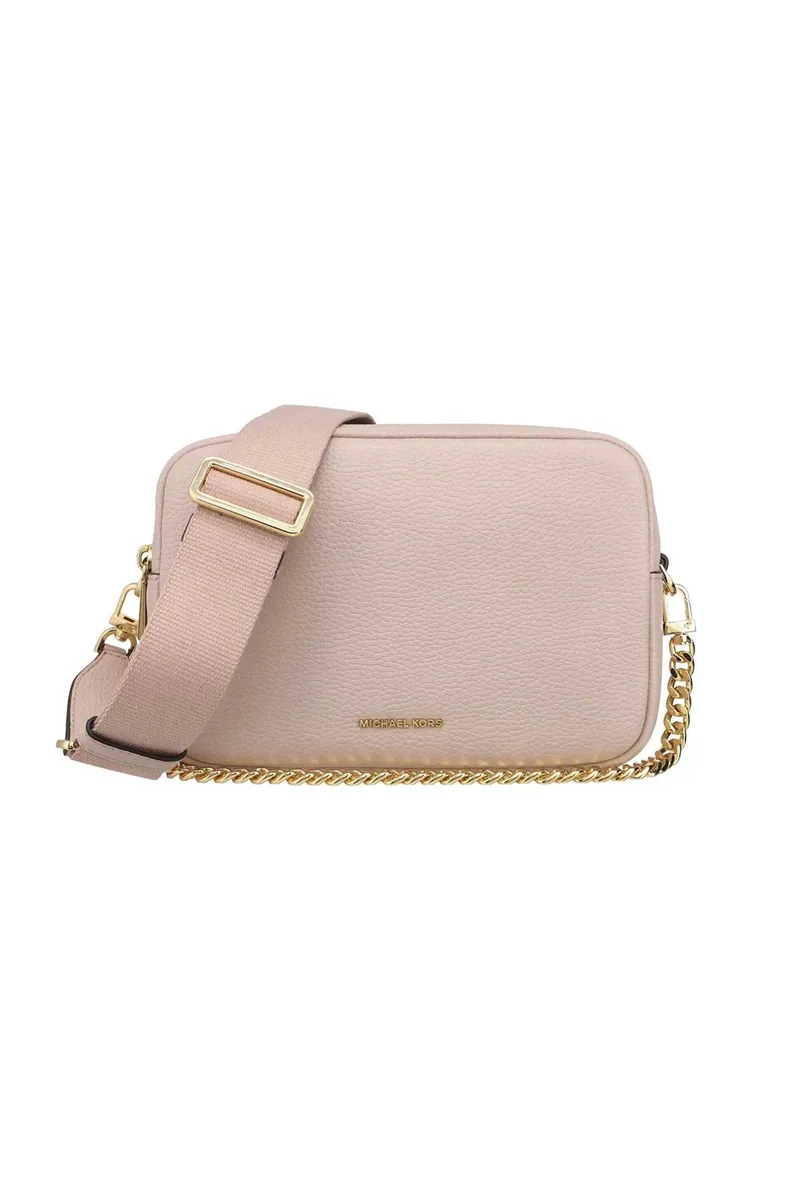 Michael Kors γυναικεία δερμάτινη τσάντα crossbody "Bryant Medium" - 32S5GYTC5L Nude