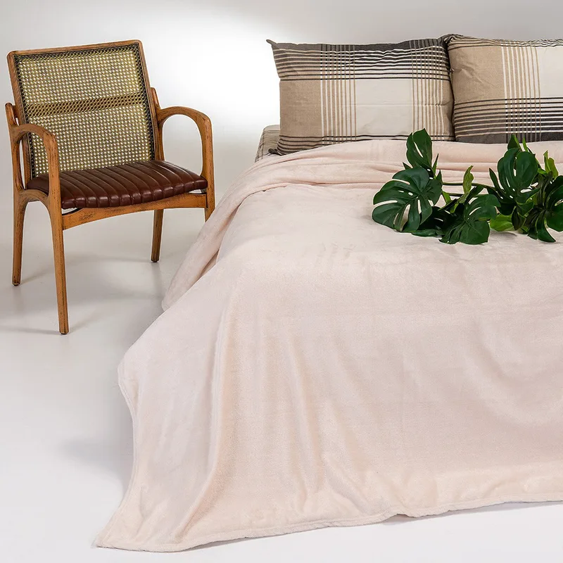 Κουβέρτα Flannel Υπέρδιπλη 220x240εκ. Tokyo Ecru Melinen 20001929 (Υλικό: Flannel 100%, Χρώμα: Εκρού , Μέγεθος: Υπέρδιπλα) - MELINEN - 20001929