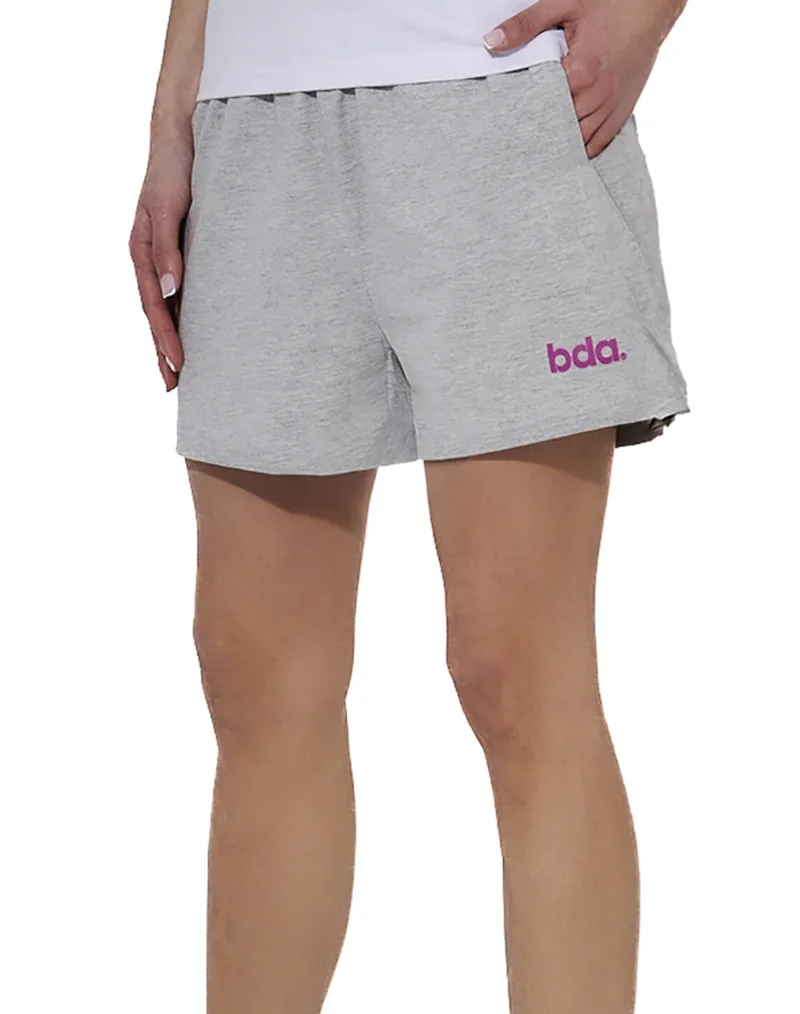 BODY ACTION WOMEN''S ESSENTIALS JERSEY SHORTS 031616-01-LIGHT MELANGE GREY LightGray
