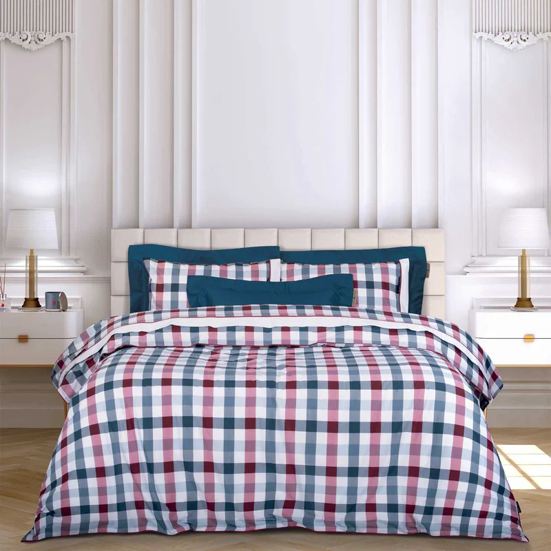 Σετ Σεντόνια Υπέρδιπλα 4 Τεμαχίων Greenwich Polo Club 2266 Blue- Red 240x260
