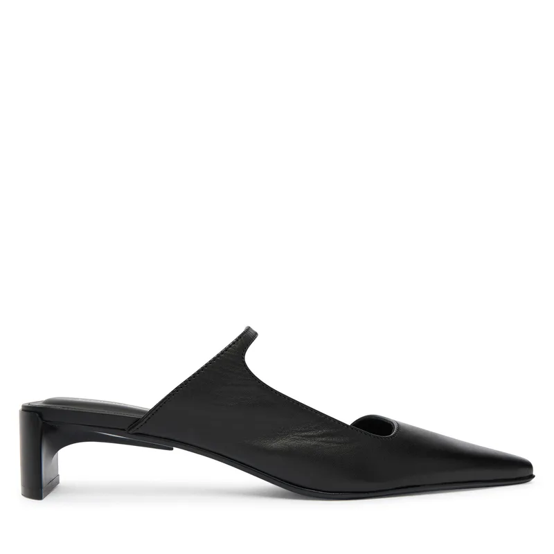Παντόφλες Calvin Klein Set Back Heel Pump Lth HW0HW02801 Μαύρο