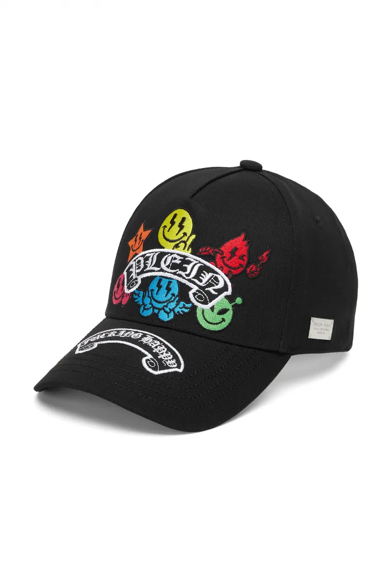PHILIPP PLEIN ΚΑΠΕΛΟ LOGO ΜΑΥΡΟ