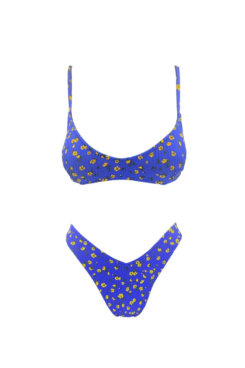Emma Swimwear σετ γυναικείο μαγιό μπικίνι "Riviera Ring Triangle" - EMMA 994 Μπλε