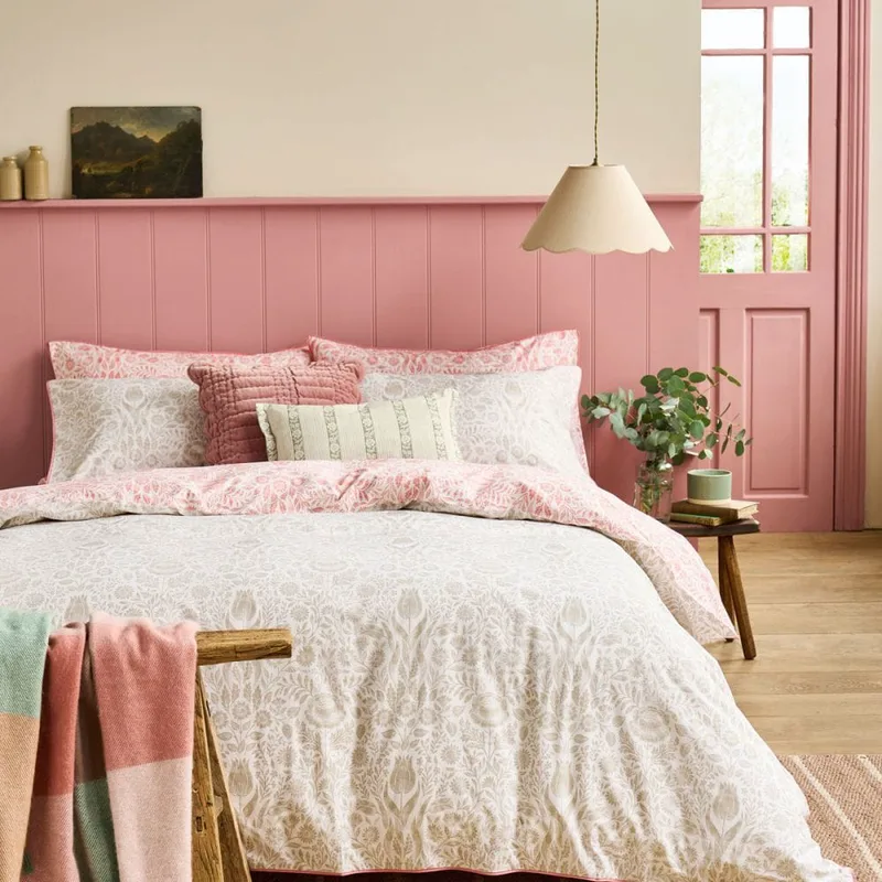 Σετ παπλωματοθήκη 3τεμ. Υπέρδιπλη Ashtead Damask Nat.Coral