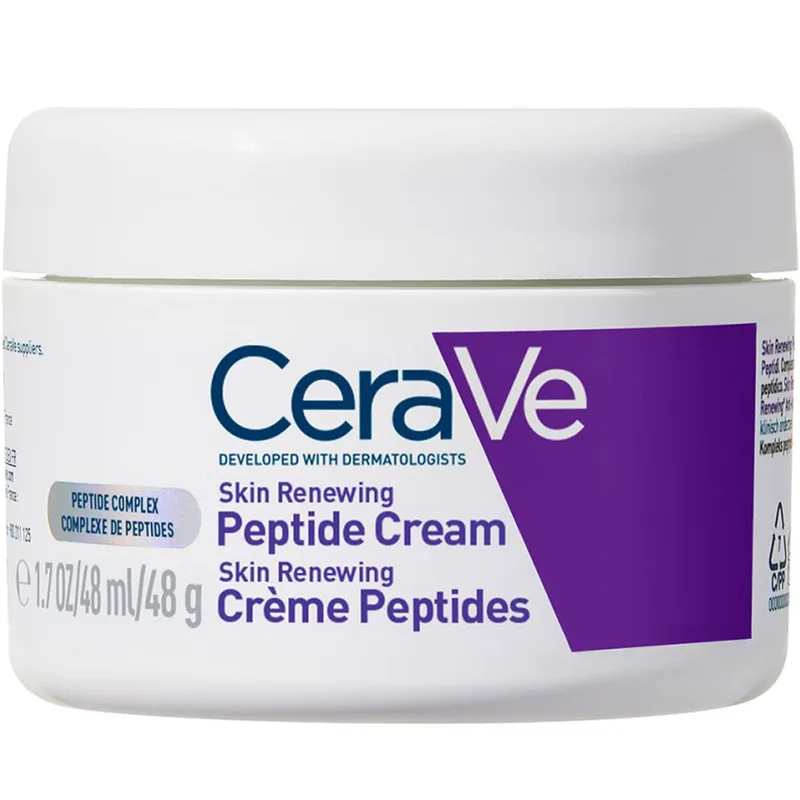 CeraVe Skin Renewing Peptides Cream Κρέμα Προσώπου για Σύσφιξη & Ενυδάτωση με 3 Απαραίτητα Κεραμίδια, Σύμπλοκο Πεπτιδίων & Νιασιναμίδη 48g