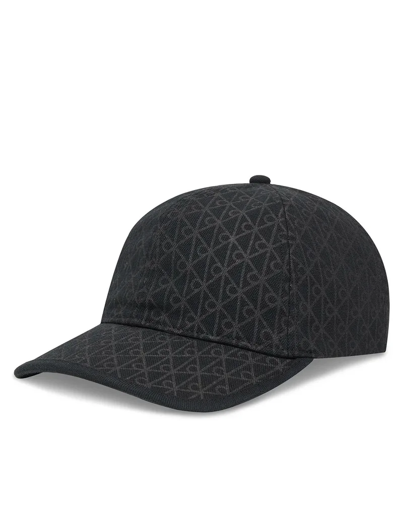 CALVIN KLEIN JEANS EMBLEM PRINT w LEATHER PATCH CAP LV04F5036G-UB1 Black