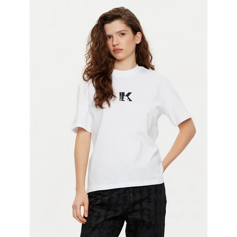 Karl Lagerfeld Jeans T-Shirt A1W17031 Λευκό Regular Fit